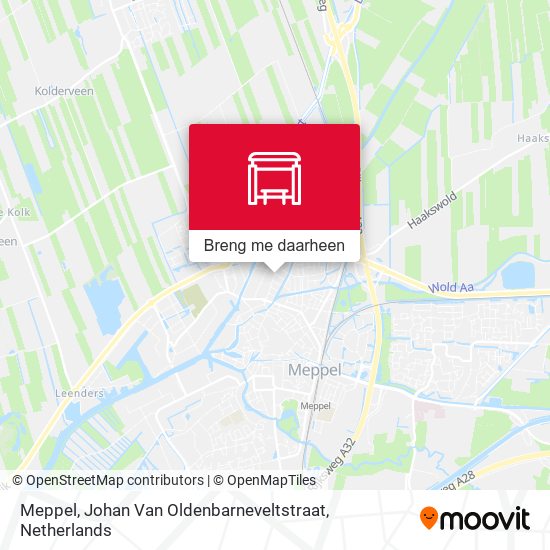Meppel, Johan Van Oldenbarneveltstraat kaart