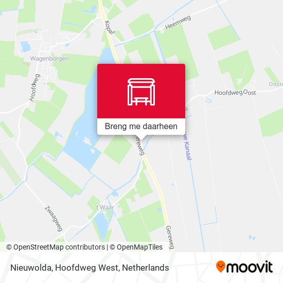 Nieuwolda, Hoofdweg West kaart