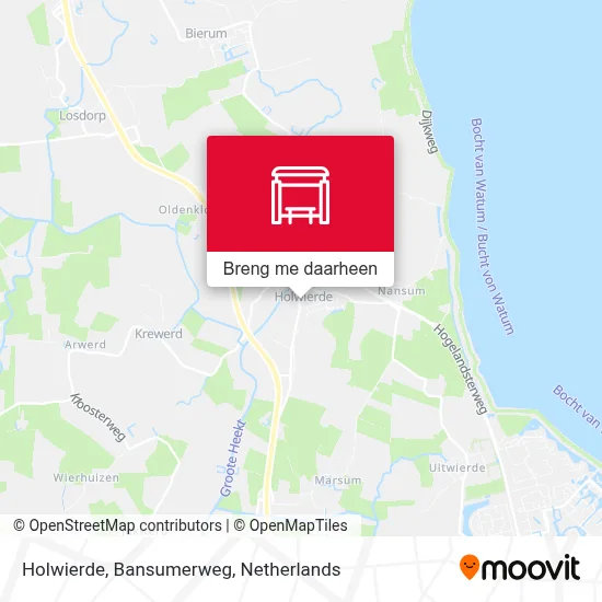 Holwierde, Bansumerweg kaart
