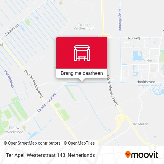 Ter Apel, Westerstraat 143 kaart