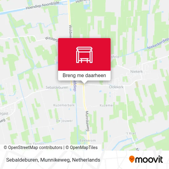 Sebaldeburen, Munnikeweg kaart