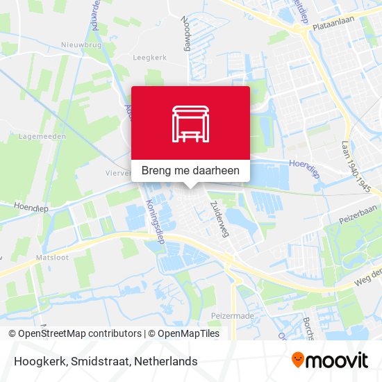 Hoogkerk, Smidstraat kaart