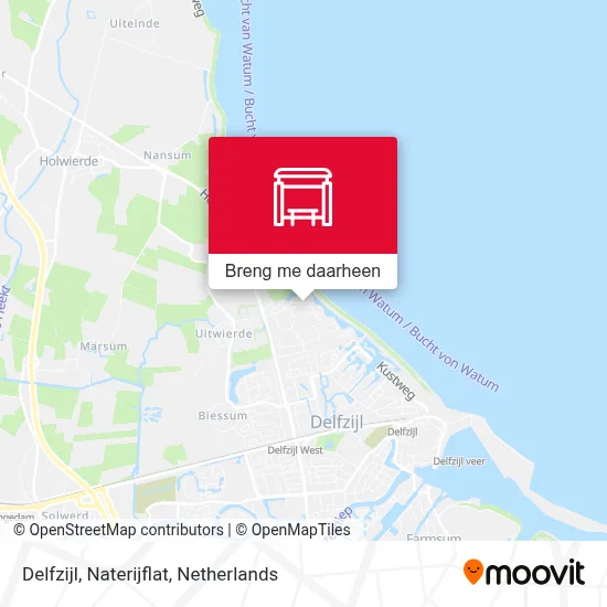 Delfzijl, Naterijflat kaart
