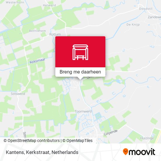 Kantens, Kerkstraat kaart