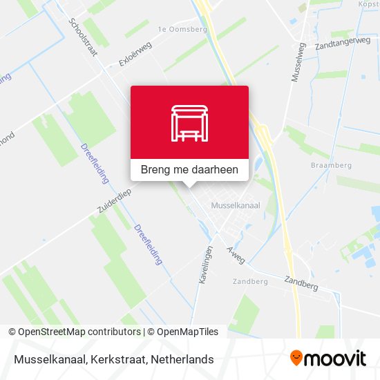 Musselkanaal, Kerkstraat kaart