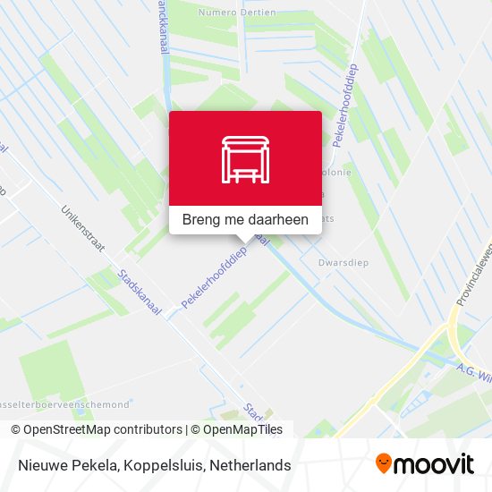 Nieuwe Pekela, Koppelsluis kaart