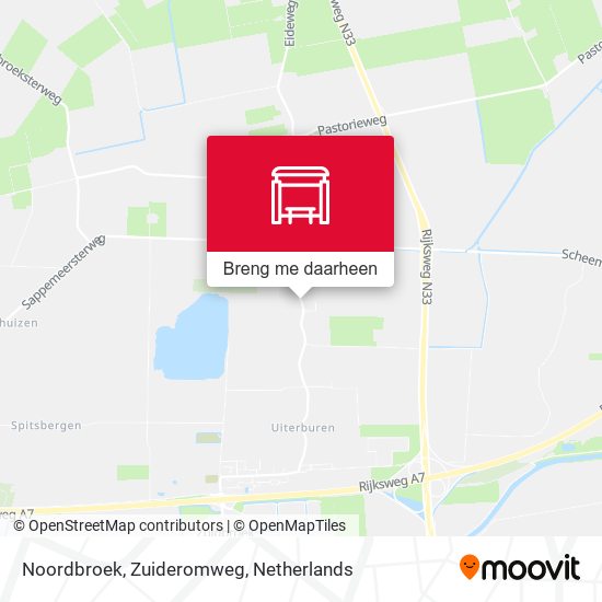 Noordbroek, Zuideromweg kaart