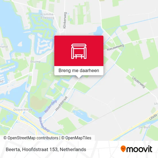 Beerta, Hoofdstraat 153 kaart