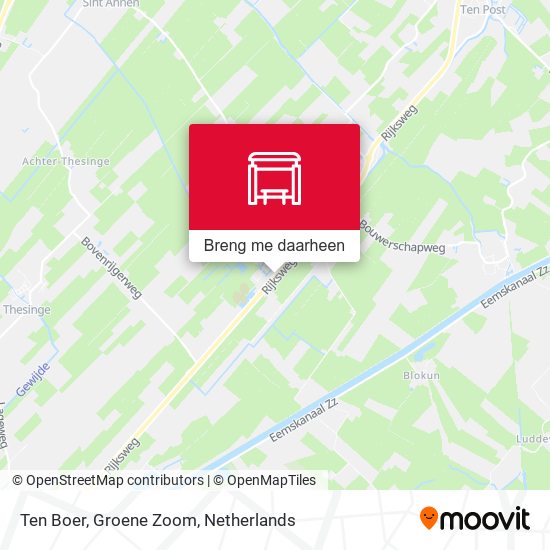 Ten Boer, Groene Zoom kaart