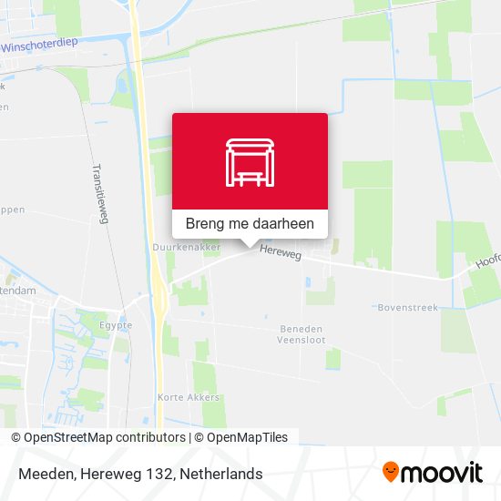Meeden, Hereweg 132 kaart