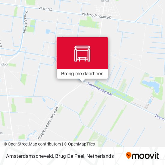 Amsterdamscheveld, Brug De Peel kaart
