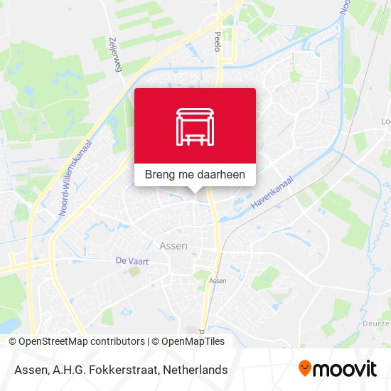Assen, A.H.G. Fokkerstraat kaart