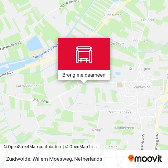 Zuidwolde, Willem Moesweg kaart