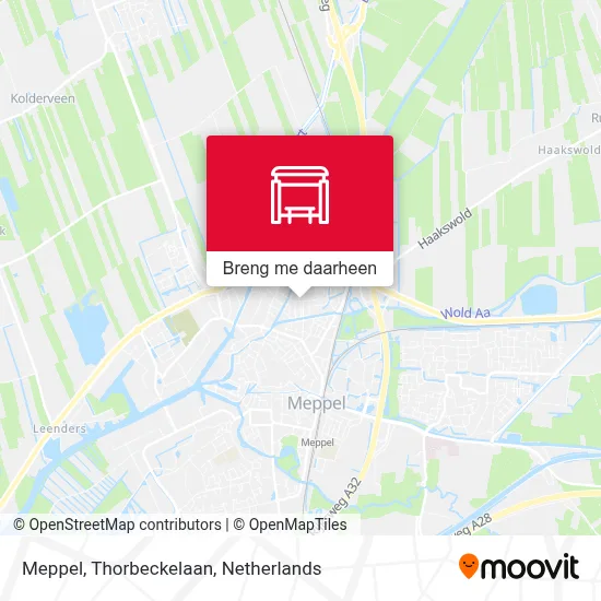 Meppel, Thorbeckelaan kaart