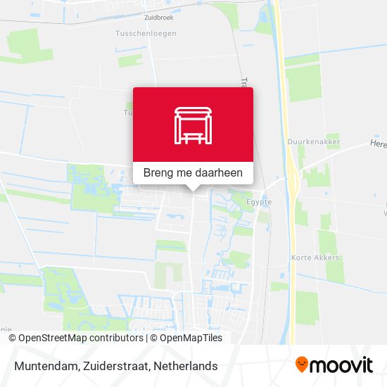 Muntendam, Zuiderstraat kaart