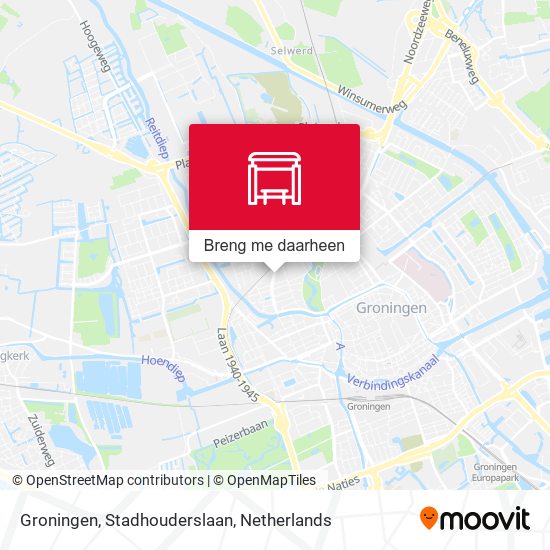 Groningen, Stadhouderslaan kaart