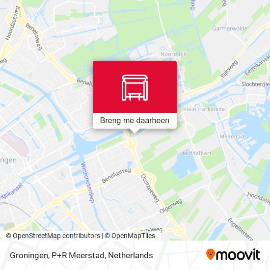 Groningen, P+R Meerstad kaart