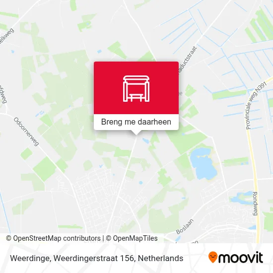 Weerdinge, Weerdingerstraat 156 kaart