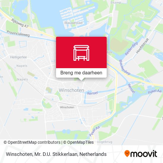 Winschoten, Mr. D.U. Stikkerlaan kaart