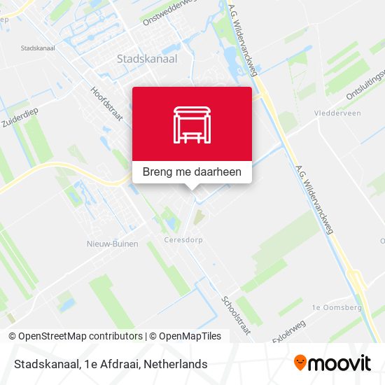 Stadskanaal, 1e Afdraai kaart