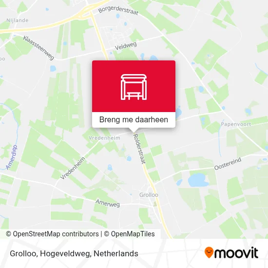 Grolloo, Hogeveldweg kaart