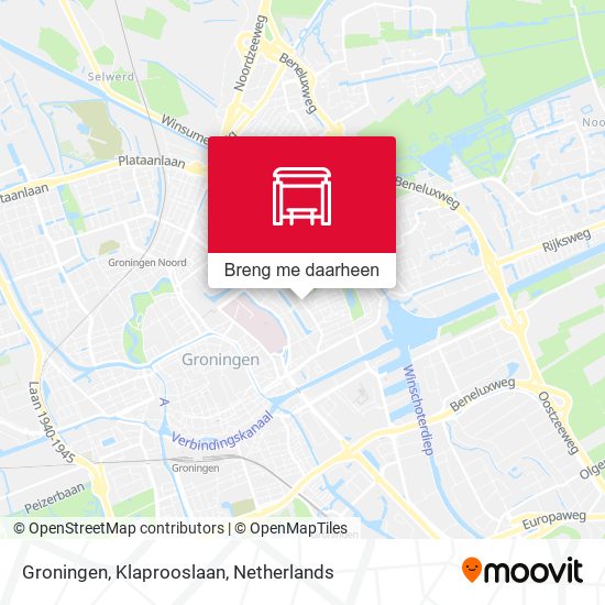 Groningen, Klaprooslaan kaart