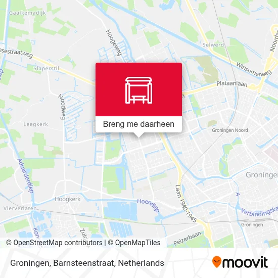 Groningen, Barnsteenstraat kaart