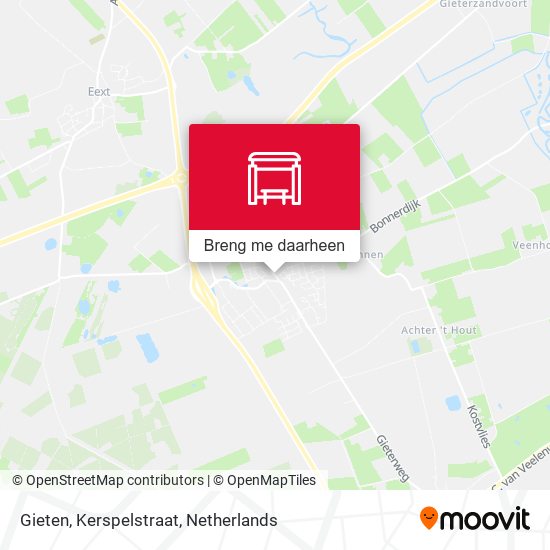 Gieten, Kerspelstraat kaart