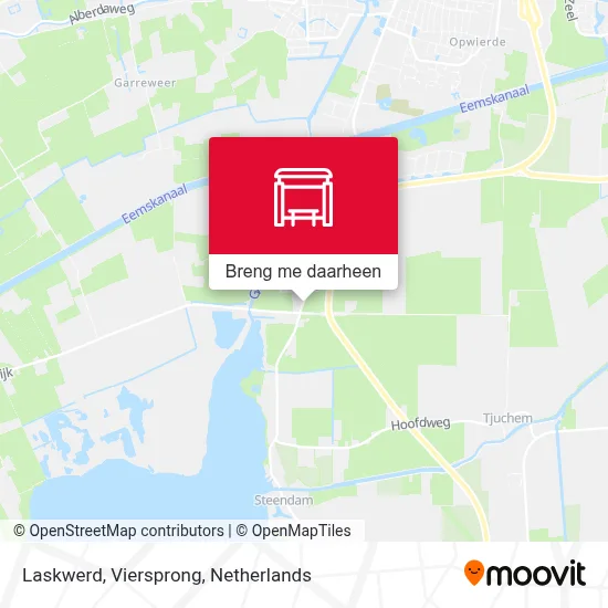 Laskwerd, Viersprong kaart