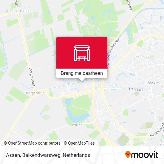 Assen, Balkendwarsweg kaart