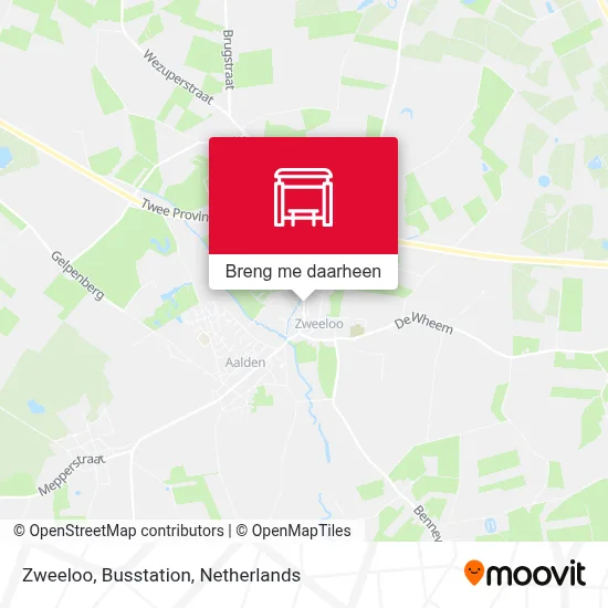 Zweeloo, Busstation kaart
