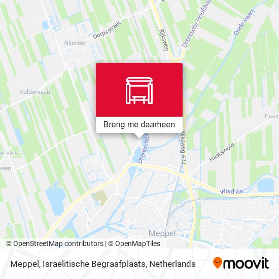 Meppel, Israelitische Begraafplaats kaart