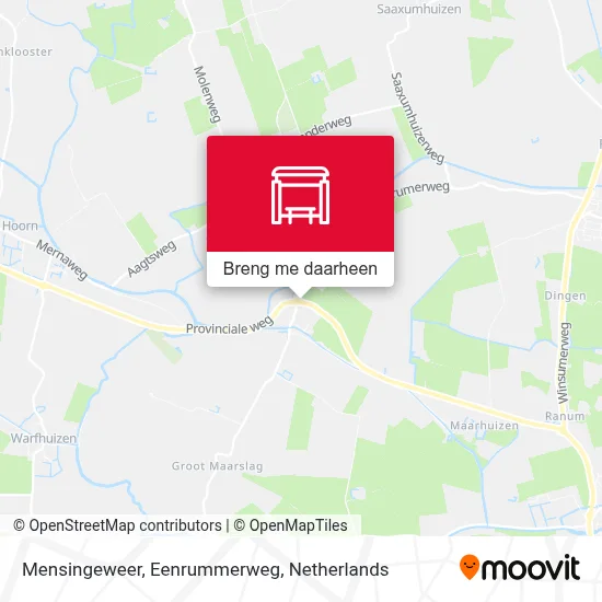 Mensingeweer, Eenrummerweg kaart