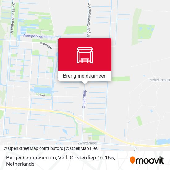 Barger Compascuum, Verl. Oosterdiep Oz 165 kaart