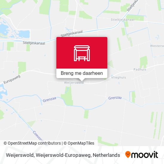 Weijerswold, Weijerswold-Europaweg kaart