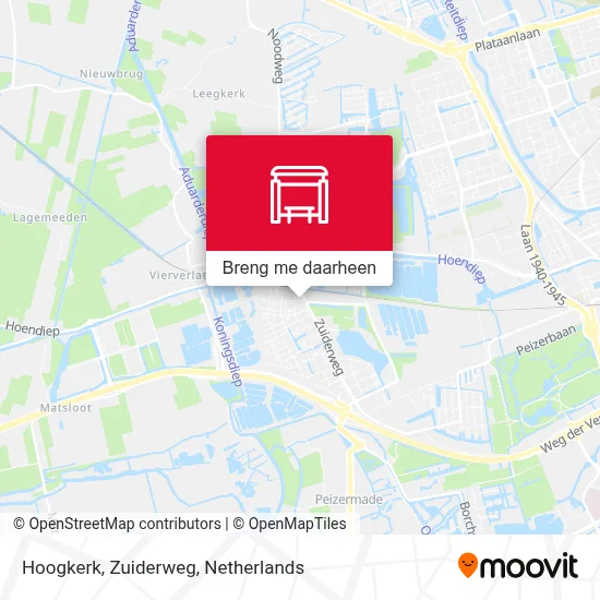 Hoogkerk, Zuiderweg kaart