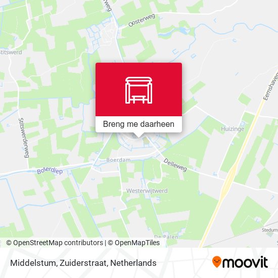 Middelstum, Zuiderstraat kaart