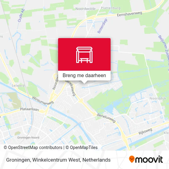 Groningen, Winkelcentrum West kaart