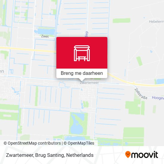 Zwartemeer, Brug Santing kaart
