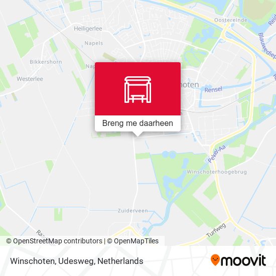 Winschoten, Udesweg kaart