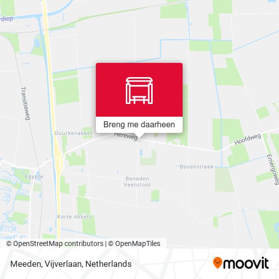 Meeden, Vijverlaan kaart