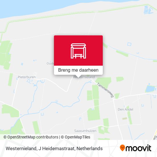 Westernieland, J Heidemastraat kaart