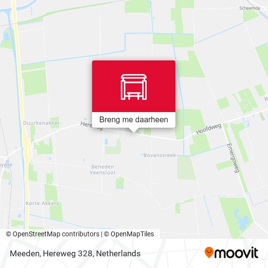 Meeden, Hereweg 328 kaart