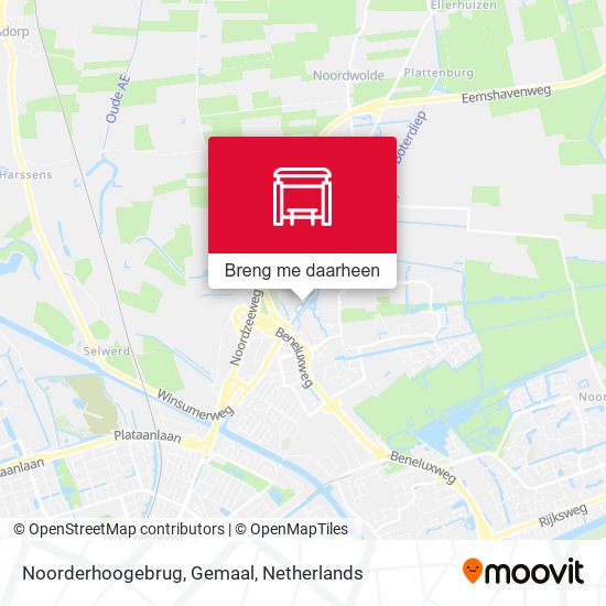 Noorderhoogebrug, Gemaal kaart