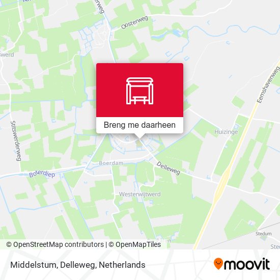 Middelstum, Delleweg kaart