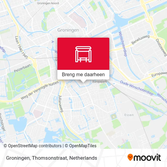 Groningen, Thomsonstraat kaart