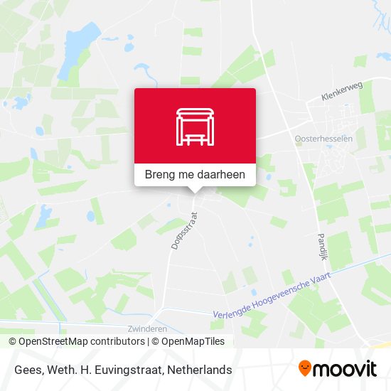 Gees, Weth. H. Euvingstraat kaart