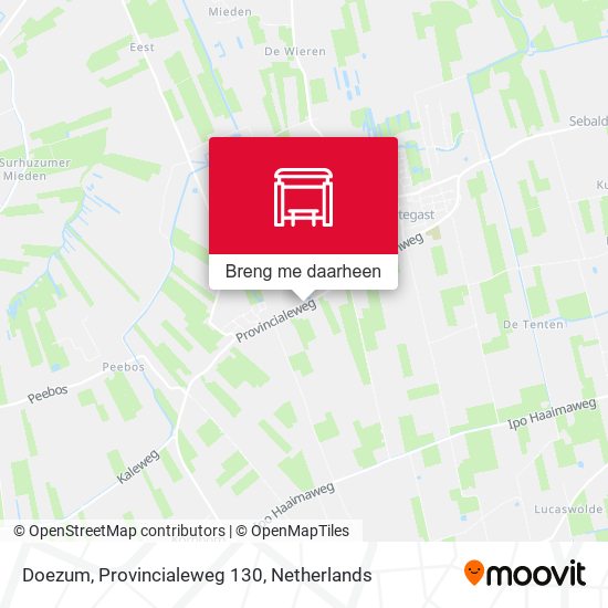 Doezum, Provincialeweg 130 kaart