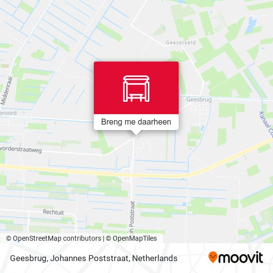 Geesbrug, Johannes Poststraat kaart