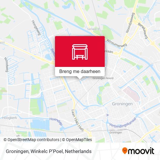 Groningen, Winkelc P'Poel kaart